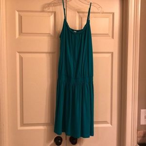 Spaghetti strap drop waist dress